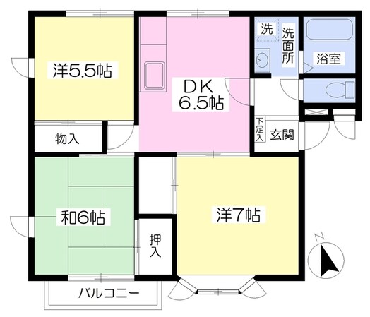 パインフォレストＣの物件間取画像